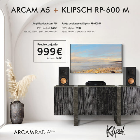Arcam A5 + Klipsch RP600M