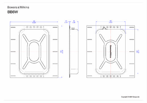 Bowers & Wilkins BB W6 | Caja trasera de altavoz empotrable en techo