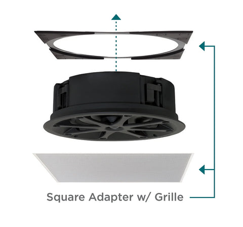 Sonance  VPXT8SQ | Adaptador cuadrado para altavoz empotrable | pareja