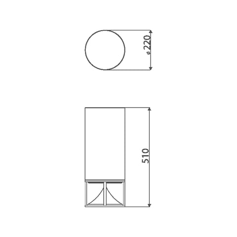 Architettura Sonora COVER-TLCY-B | Funda básica para Tall Cylinder