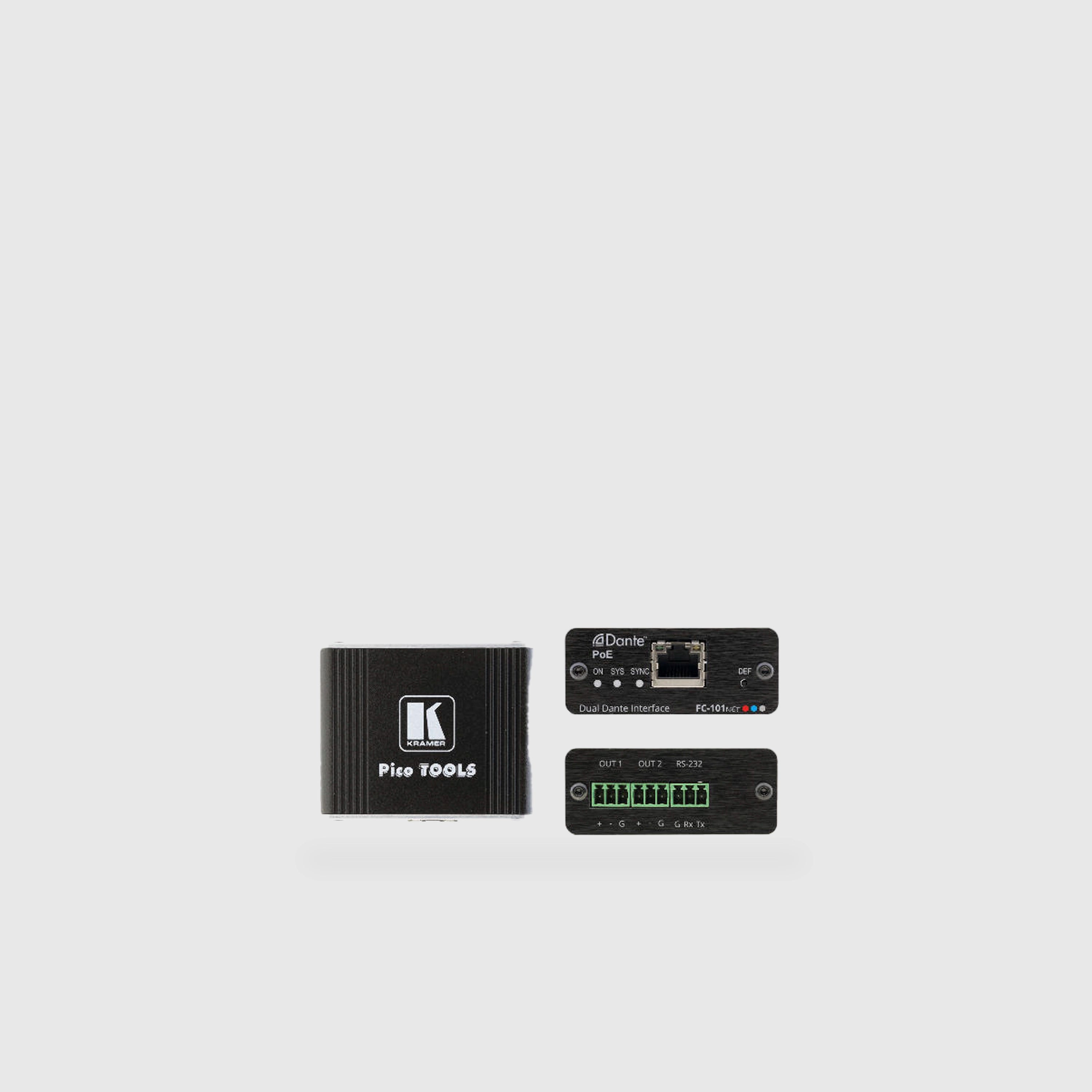 Kramer FC-101 NET | Decoder DANTE con PoE