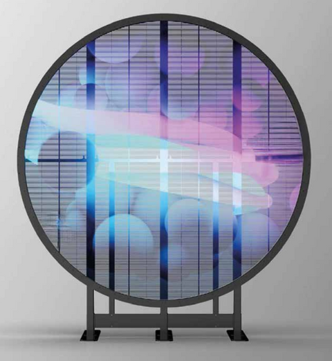 Traulux T-GLASS-C | Pantalla LED circular transparente